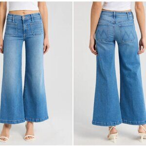 MOTHER Lil' Hustler Roller Patch Pocket Sneak Wide Leg Jeans (PETITE)